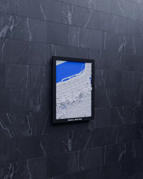 Boston, Back Bay, Hoa Kỳ - Mô hình 3D Địa hình Thu nhỏ - Image 4