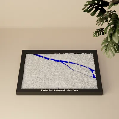 Mô hình thu nhỏ địa hình 3D Paris, Saint-Germain-des-Pres - Pháp