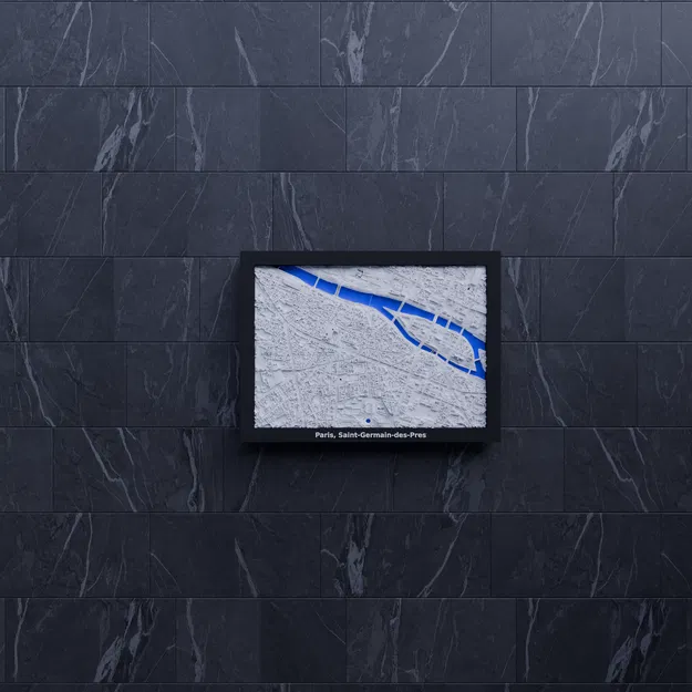 Mô hình thu nhỏ địa hình 3D Paris, Saint-Germain-des-Pres - Pháp - Image 7