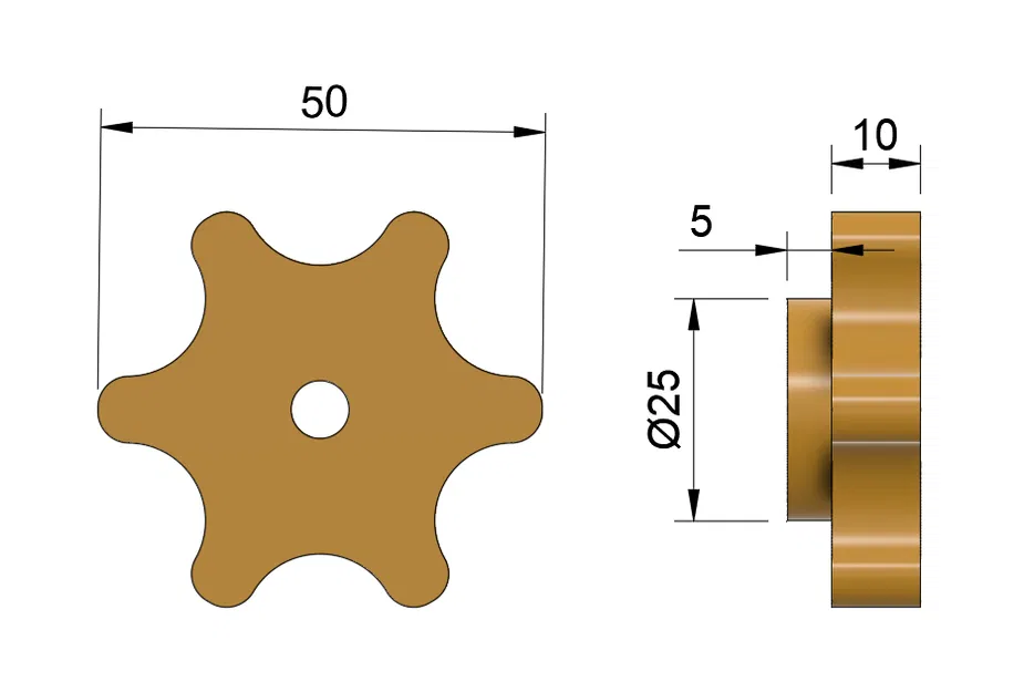 Núm vặn cho đai ốc M6 - Image 5