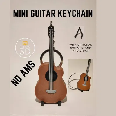 Móc Khóa Mini Guitar (Không Dùng AMS)