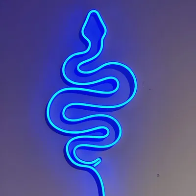 Tranh Rắn Treo Tường LED