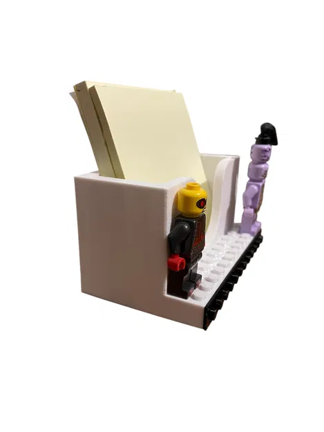 Chân Đế Giữ Giấy Ghi Chú 75x75 Có Trang Trí LEGO | Đế Bàn (Không Cần Support) - Image 1