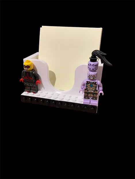Chân Đế Giữ Giấy Ghi Chú 75x75 Có Trang Trí LEGO | Đế Bàn (Không Cần Support) - Image 2