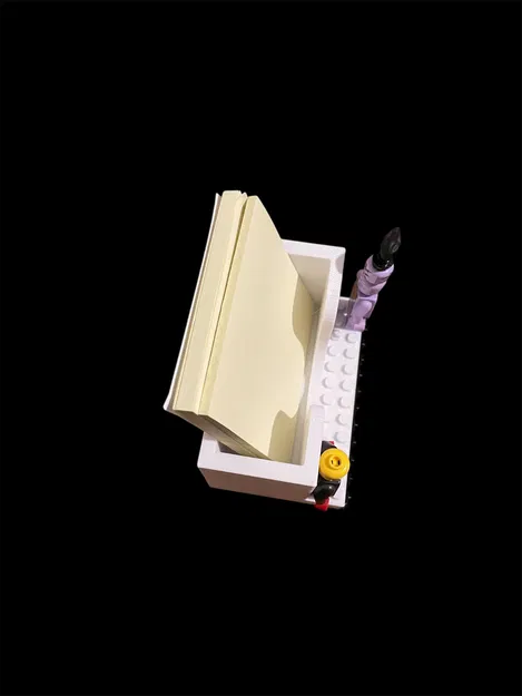 Chân Đế Giữ Giấy Ghi Chú 75x75 Có Trang Trí LEGO | Đế Bàn (Không Cần Support) - Image 4