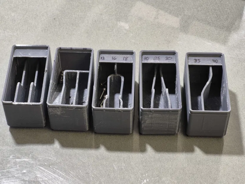 Gridfinity Cỡ 1/3 + Mê Cung, Móng Ngựa, Nón & Sóng D2 + Khe Dán Nhãn (1x2x6 d3 và d2) - Image 1