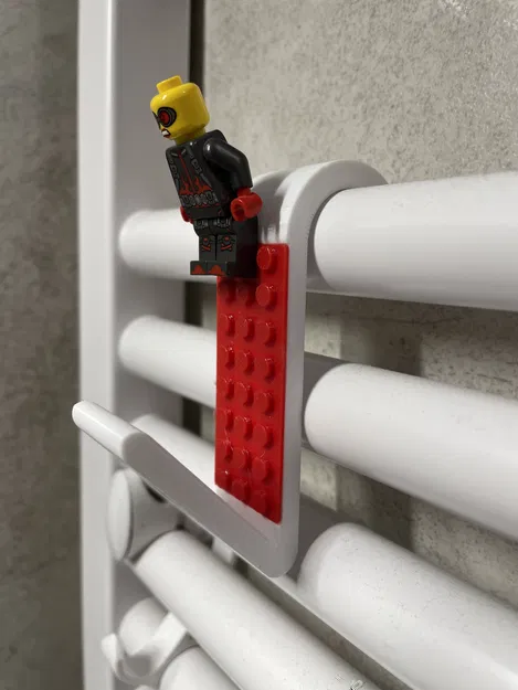 Móc Tắt Nóng Lạnh Phòng Tắm Kiểu LEGO | Treo Khăn Cho Ống Ø23/24 mm | In Hai Màu - Image 1