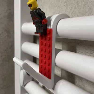 Móc Tắt Nóng Lạnh Phòng Tắm Kiểu LEGO | Treo Khăn Cho Ống Ø23/24 mm | In Hai Màu