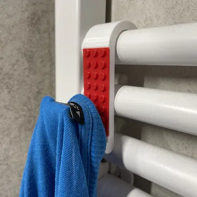 Móc Tắt Nóng Lạnh Phòng Tắm Kiểu LEGO | Treo Khăn Cho Ống Ø23/24 mm | In Hai Màu