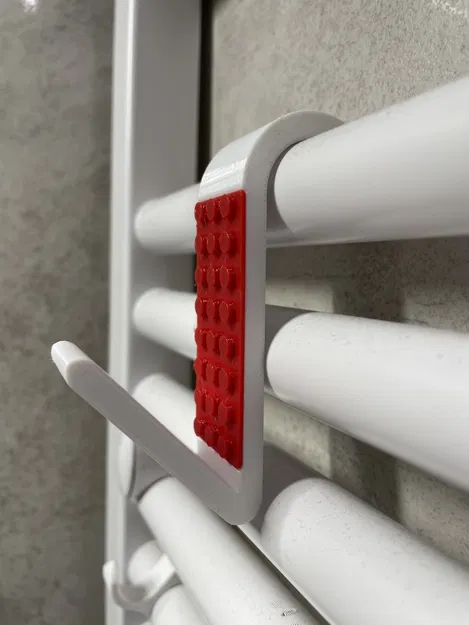 Móc Tắt Nóng Lạnh Phòng Tắm Kiểu LEGO | Treo Khăn Cho Ống Ø23/24 mm | In Hai Màu - Image 3