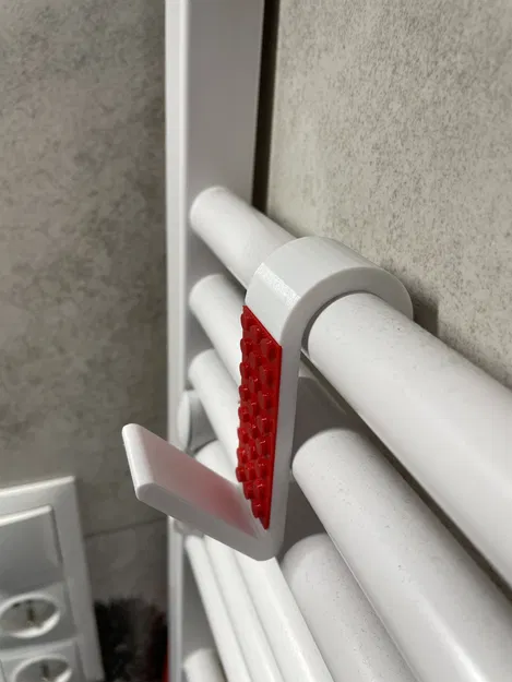 Móc Tắt Nóng Lạnh Phòng Tắm Kiểu LEGO | Treo Khăn Cho Ống Ø23/24 mm | In Hai Màu - Image 4