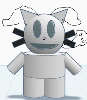 Mô hình 3D Anh Bạn Mèo "Creepy Guy" - Image 1