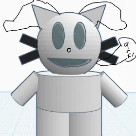 Mô hình 3D Anh Bạn Mèo "Creepy Guy"