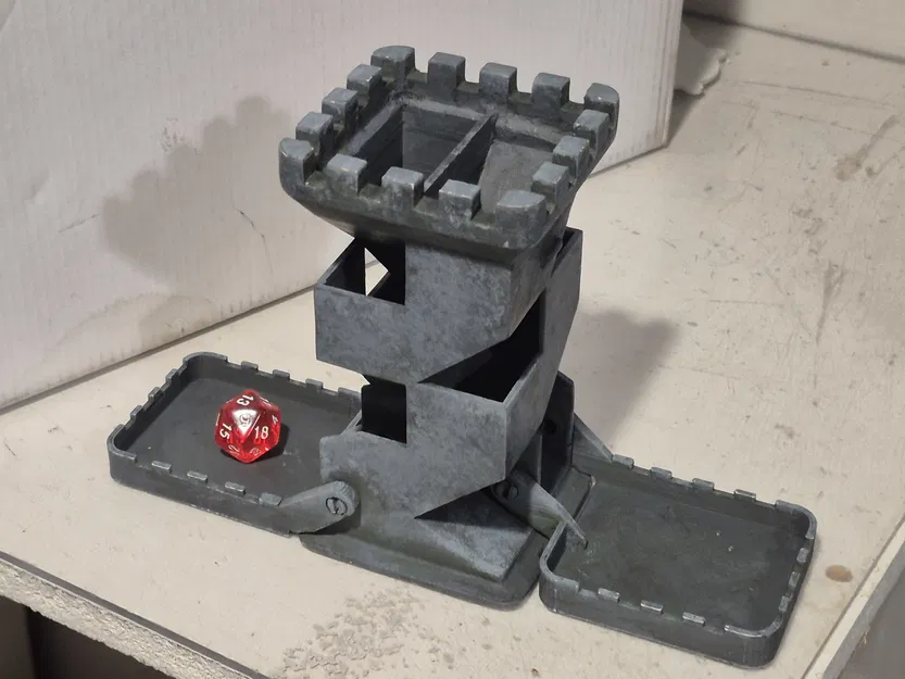 Tháp Xúc Xắc Có Khay Gấp Gọn (Cứng Hơn, Khớp Tốt Hơn) - Cao 131mm - Image 1