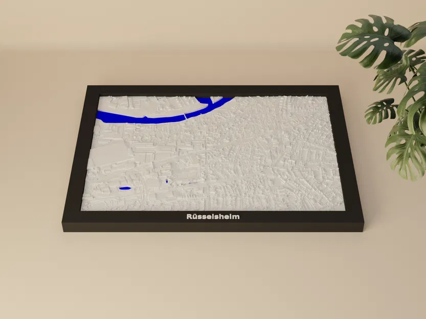 Mô hình thu nhỏ địa hình 3D Rüsselsheim - Đức - Image 1