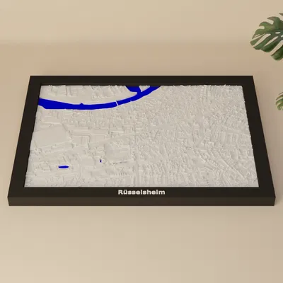 Mô hình thu nhỏ địa hình 3D Rüsselsheim - Đức