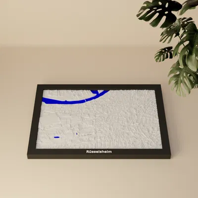 Mô hình thu nhỏ địa hình 3D Rüsselsheim - Đức