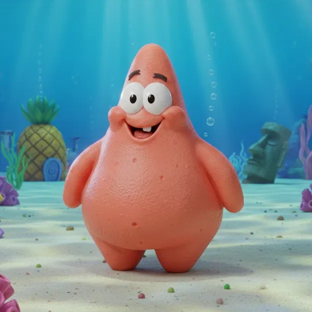 Mô hình 3D POTRICK STAR - Nhân vật Star Bự - Image 1