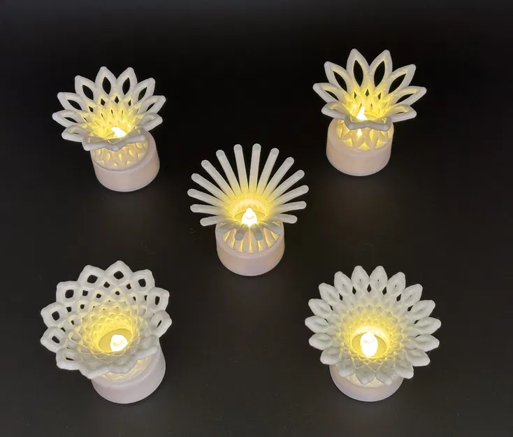 Phụ kiện che đèn trà hình học - Nhiều mẫu trang trí thanh lịch - Image 1