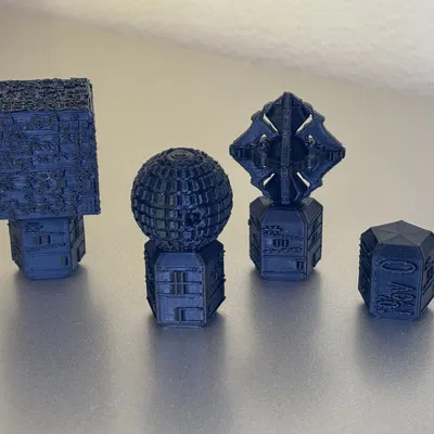 Núm Vặn DJ Hercules Star Trek Borg Tùy Chỉnh - Đế Hình Khối, Cầu, Kim Cương, Ngũ Giác