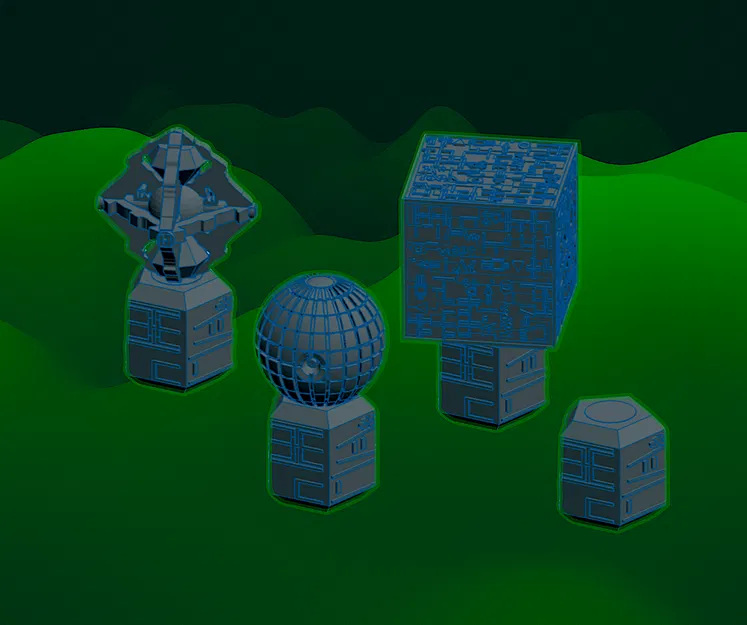 Núm Vặn DJ Hercules Star Trek Borg Tùy Chỉnh - Đế Hình Khối, Cầu, Kim Cương, Ngũ Giác - Image 6