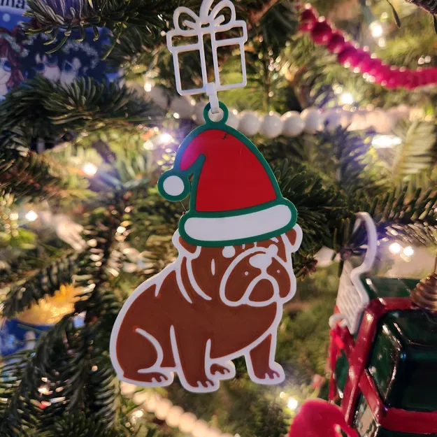 Móc Treo Giáng Sinh Chó Bully Anh - Mặt & Toàn Thân - Image 4