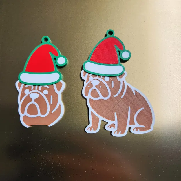 Móc Treo Giáng Sinh Chó Bully Anh - Mặt & Toàn Thân - Image 6