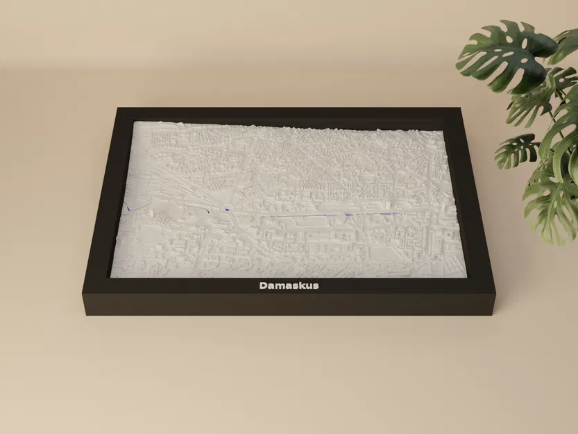 Mô hình thu nhỏ địa hình 3D Damaskus, Syria - Image 3