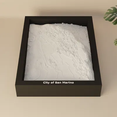 Mô hình thu nhỏ địa hình Thành phố San Marino - In 3D