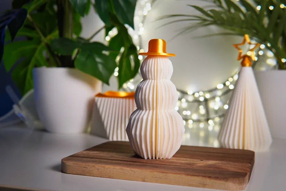 Trang Trí Bàn Tuyết Người Tuyết Hình Học - Image 2