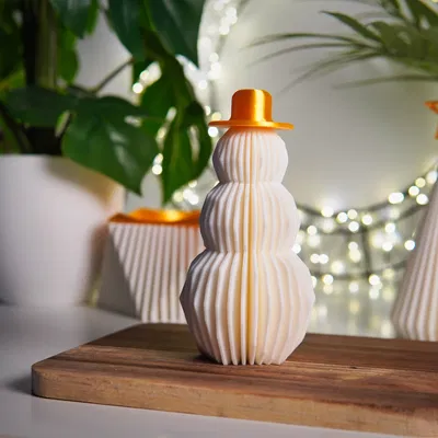 Trang Trí Bàn Tuyết Người Tuyết Hình Học