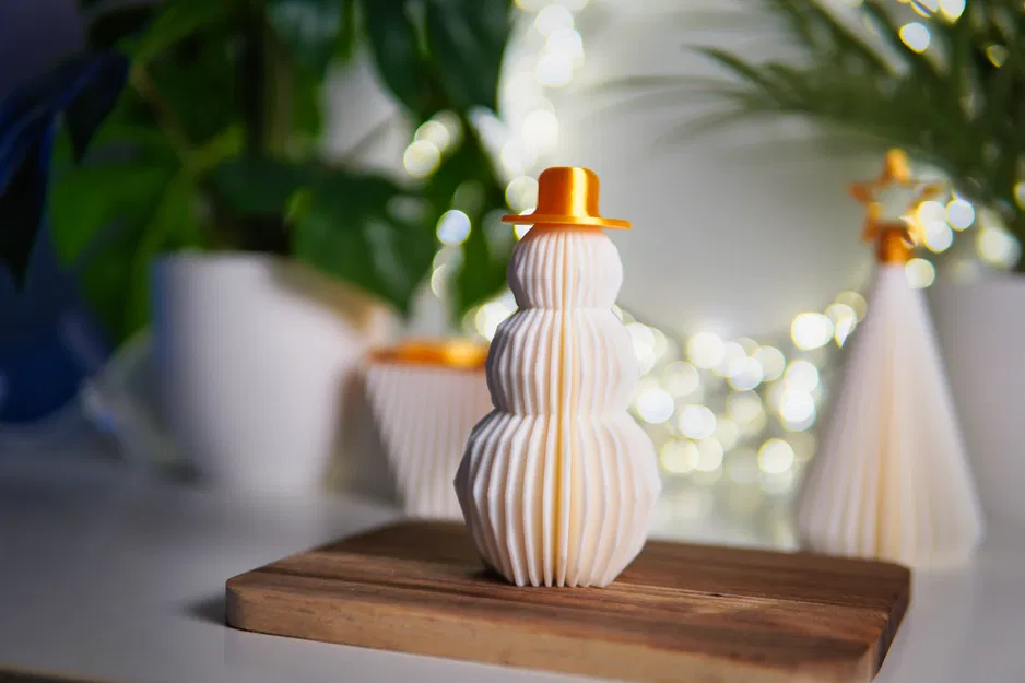 Trang Trí Bàn Tuyết Người Tuyết Hình Học - Image 3