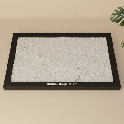 Mô hình thu nhỏ địa hình 3D Dallas, Deep Ellum, Hoa Kỳ