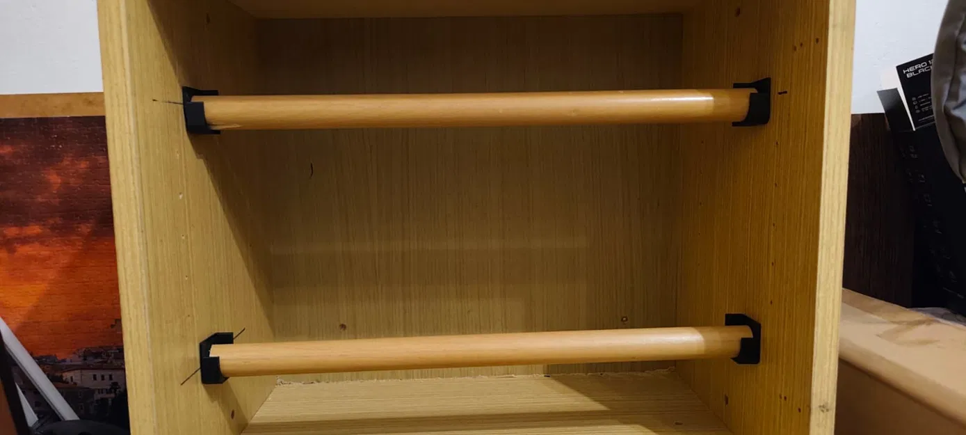 Móc Treo Đồ Bên Hông Tủ Cho Thanh Treo 30mm - Image 1