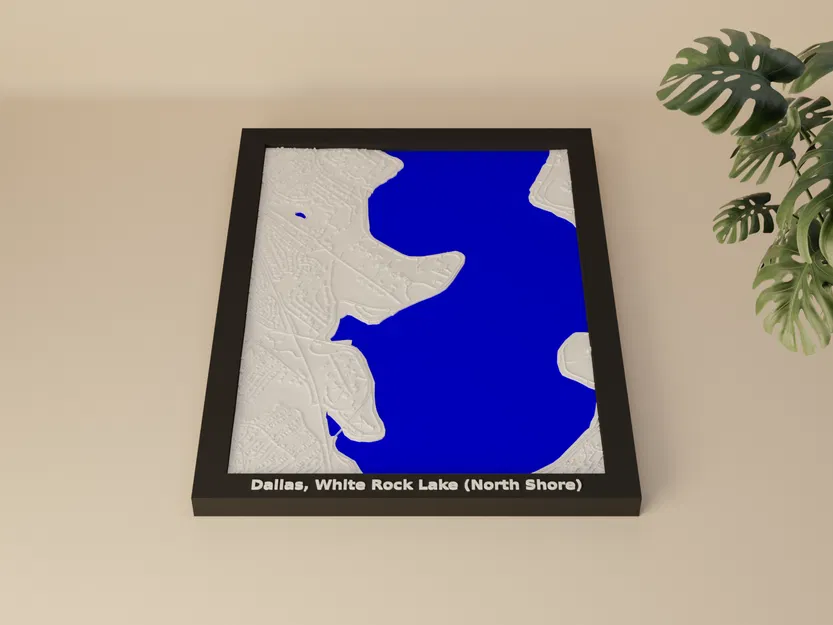 Mô hình 3D thu nhỏ Dallas, White Rock Lake (Bờ Bắc) - Hoa Kỳ - Image 1