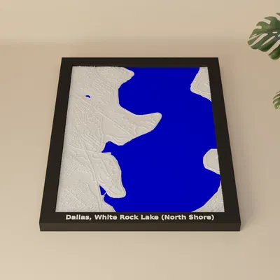 Mô hình 3D thu nhỏ Dallas, White Rock Lake (Bờ Bắc) - Hoa Kỳ