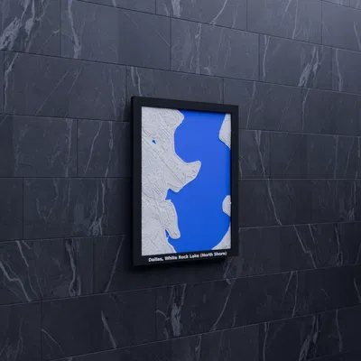 Mô hình 3D thu nhỏ Dallas, White Rock Lake (Bờ Bắc) - Hoa Kỳ