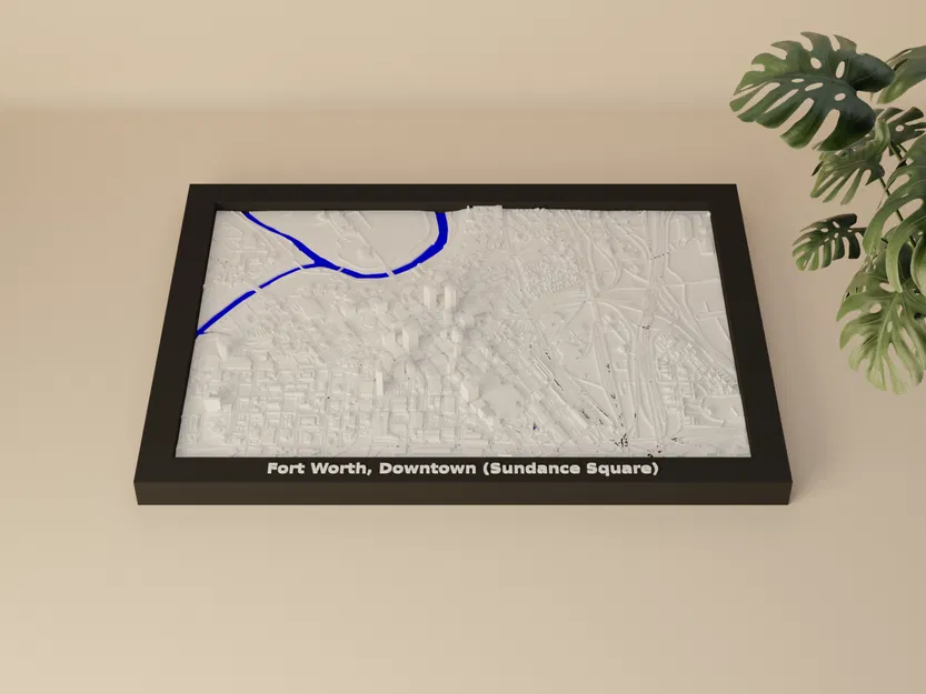 Mô hình 3D địa hình Fort Worth, Trung tâm (Sundance Square), Hoa Kỳ - Image 1