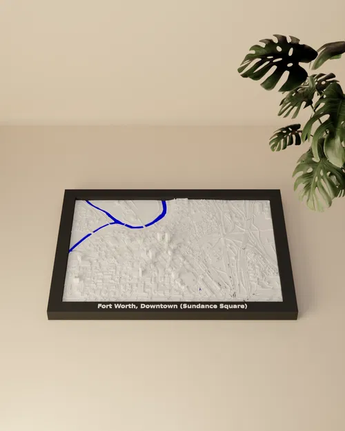 Mô hình 3D địa hình Fort Worth, Trung tâm (Sundance Square), Hoa Kỳ - Image 2