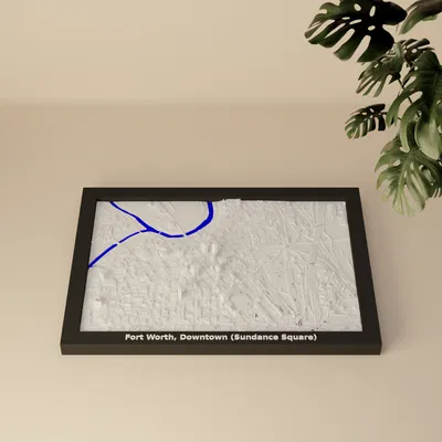 Mô hình 3D địa hình Fort Worth, Trung tâm (Sundance Square), Hoa Kỳ