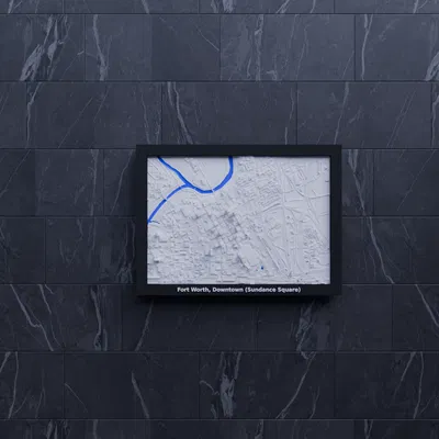 Mô hình 3D địa hình Fort Worth, Trung tâm (Sundance Square), Hoa Kỳ