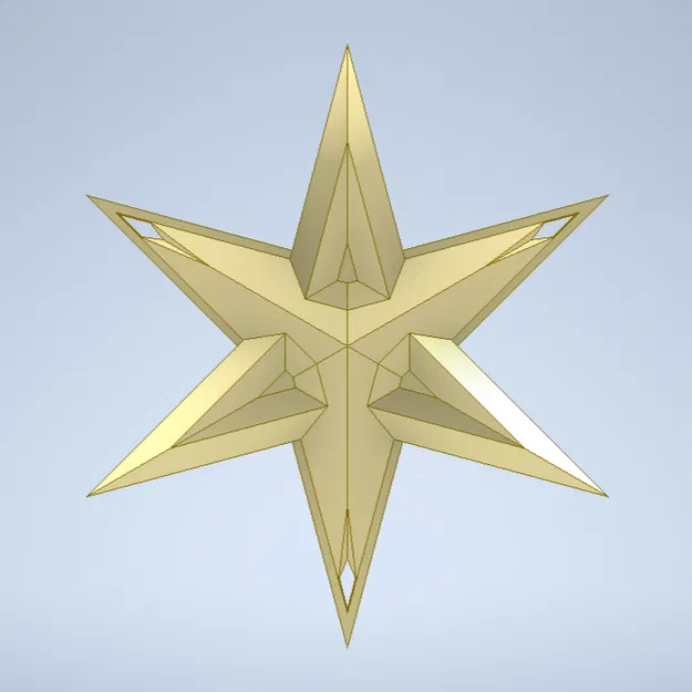 Trang Trí Ngôi Sao - Mẫu In Một Mảnh - Image 4