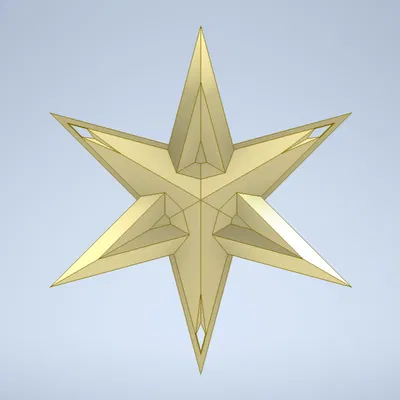 Trang Trí Ngôi Sao - Mẫu In Một Mảnh