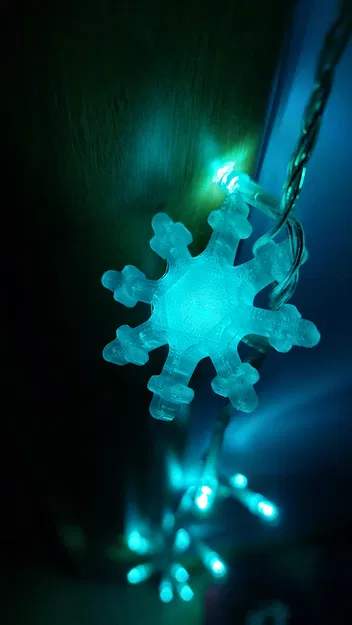 Chụp đèn LED hình bông tuyết 5mm cho dây đèn Giáng sinh - Image 2