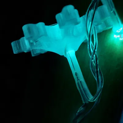 Chụp đèn LED hình bông tuyết 5mm cho dây đèn Giáng sinh