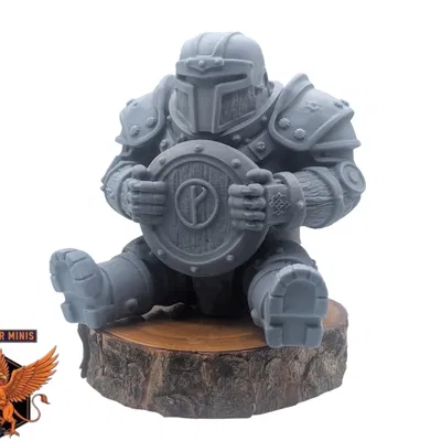 Chibi Shield Guardian - Người Bạn Đồng Hành Lá Chắn Tí Hon | Đồ Trang Trí D&D Dễ Thương