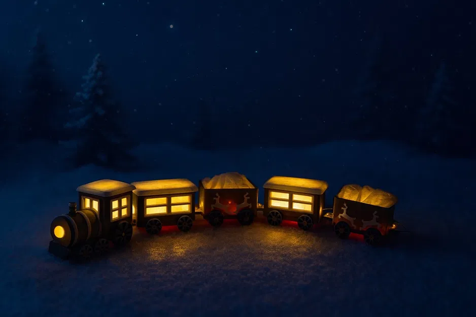 WinterExpress - Đoàn Tàu Giáng Sinh Trang Trí Có Đèn Tự Thiết Kế - Image 2