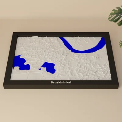 Mô hình địa hình 3D Druskininkai, Lithuania