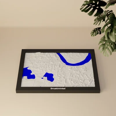 Mô hình địa hình 3D Druskininkai, Lithuania