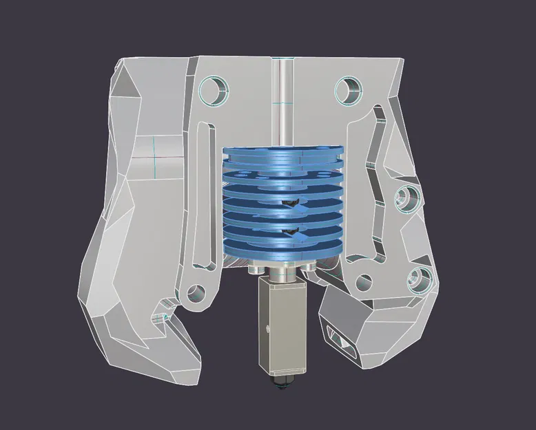 Mount Hotend TZ v2 cho Voron Stealth Burner - Kiểu Bambu với tản nhiệt V6 - Image 1